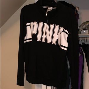 Black PINK half zip sweatshirt